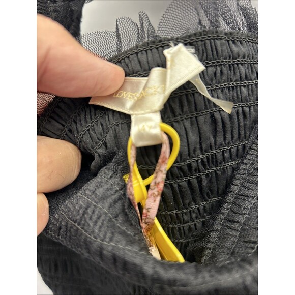 LoveShackFancy Mosa Black Elastic Dress Mini Fit & Flare Girls SZ 14 NEW - Picture 6 of 7